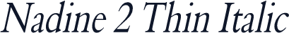 Nadine 2 Thin Italic
