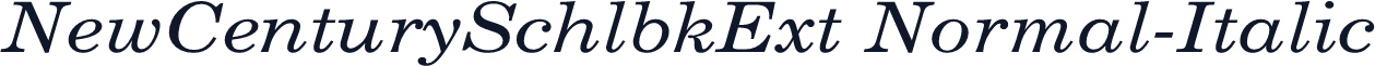 NewCenturySchlbkExt Normal-Italic