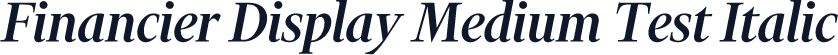 Financier Display Medium Test Italic