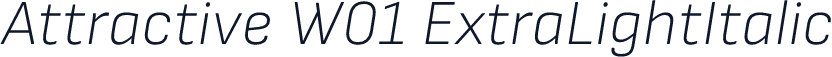 Attractive W01 ExtraLightItalic