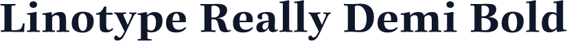 Linotype Really Demi Bold