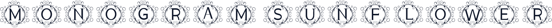monogram sunflower