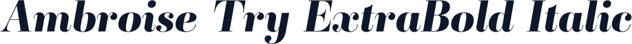 Ambroise Try ExtraBold Italic