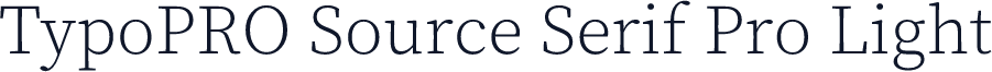 TypoPRO Source Serif Pro Light