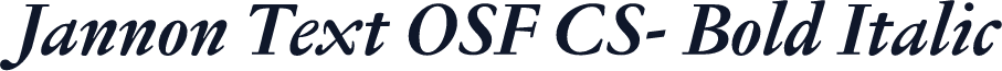 Jannon Text OSF CS- Bold Italic