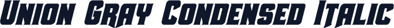 Union Gray Condensed Italic