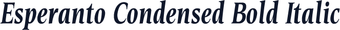 Esperanto Condensed Bold Italic