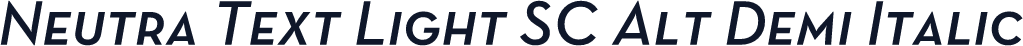 Neutra Text Light SC Alt Demi Italic