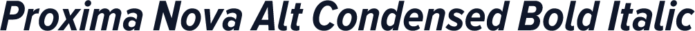 Proxima Nova Alt Condensed Bold Italic