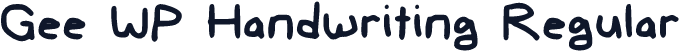 Gee WP Handwriting Regular