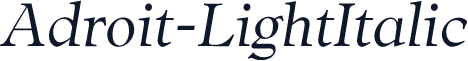 Adroit-LightItalic