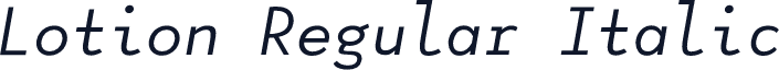 Lotion Regular Italic