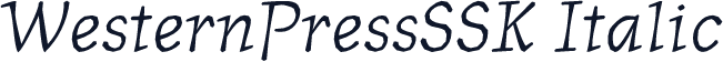 WesternPressSSK Italic