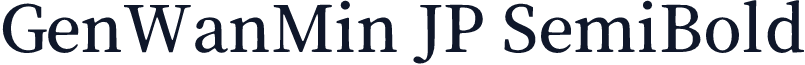 GenWanMin JP SemiBold
