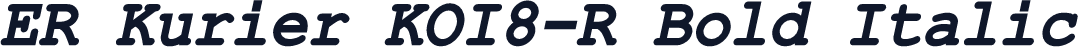 ER Kurier KOI8-R Bold Italic