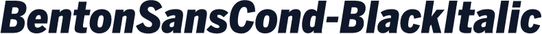 BentonSansCond-BlackItalic