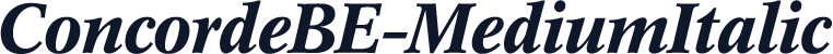 ConcordeBE-MediumItalic