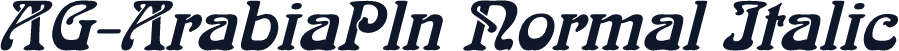 AG-ArabiaPln Normal Italic