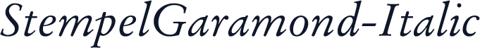 StempelGaramond-Italic