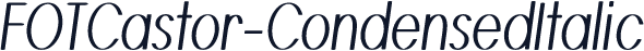 FOTCastor-CondensedItalic