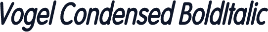 Vogel Condensed BoldItalic