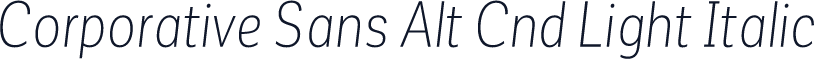 Corporative Sans Alt Cnd Light Italic
