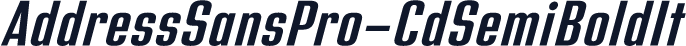 AddressSansPro-CdSemiBoldIt