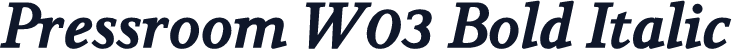 Pressroom W03 Bold Italic