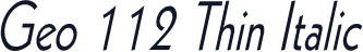 Geo 112 Thin Italic