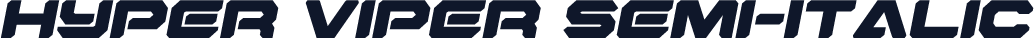 Hyper Viper Semi-Italic