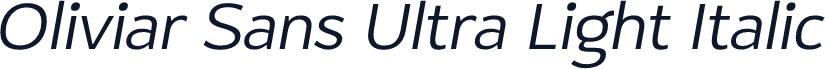 Oliviar Sans Ultra Light Italic