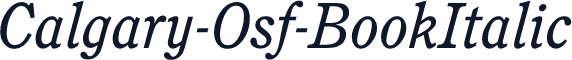 Calgary-Osf-BookItalic