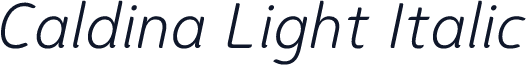 Caldina Light Italic
