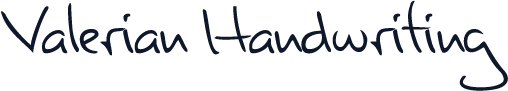 Valerian Handwriting