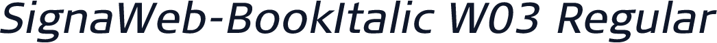 SignaWeb-BookItalic W03 Regular
