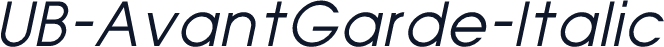 UB-AvantGarde-Italic