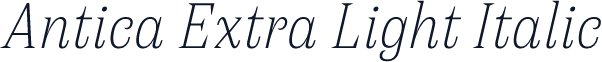 Antica Extra Light Italic