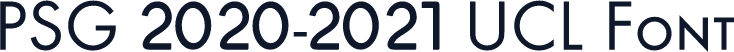 PSG 2020-2021 UCL Font