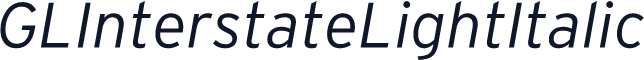GLInterstateLightItalic