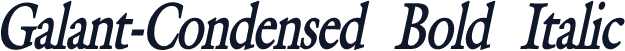 Galant-Condensed Bold Italic