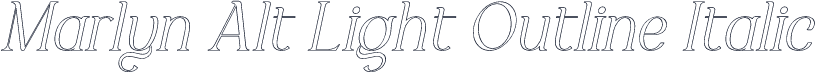 Marlyn Alt Light Outline Italic