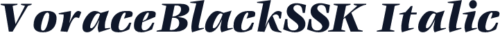 VoraceBlackSSK Italic