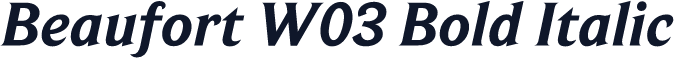 Beaufort W03 Bold Italic