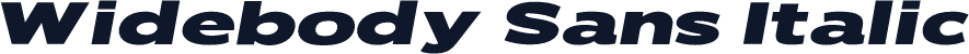 Widebody Sans Italic