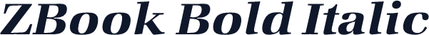 ZBook Bold Italic