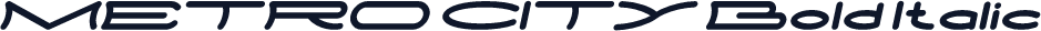METRO CITY Bold Italic