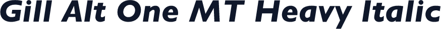 Gill Alt One MT Heavy Italic