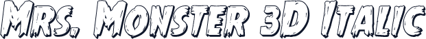 Mrs. Monster 3D Italic
