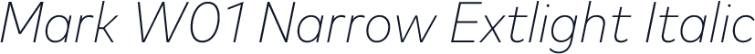 Mark W01 Narrow Extlight Italic