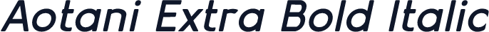Aotani Extra Bold Italic